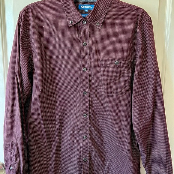 MICHAEL BRANDON Modern Fit Casual Dress Up Shirt Size Medium - Picture 8 of 10